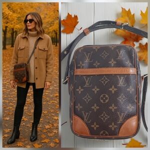 Louis Vuitton Brown and Tan Crossbody Bag